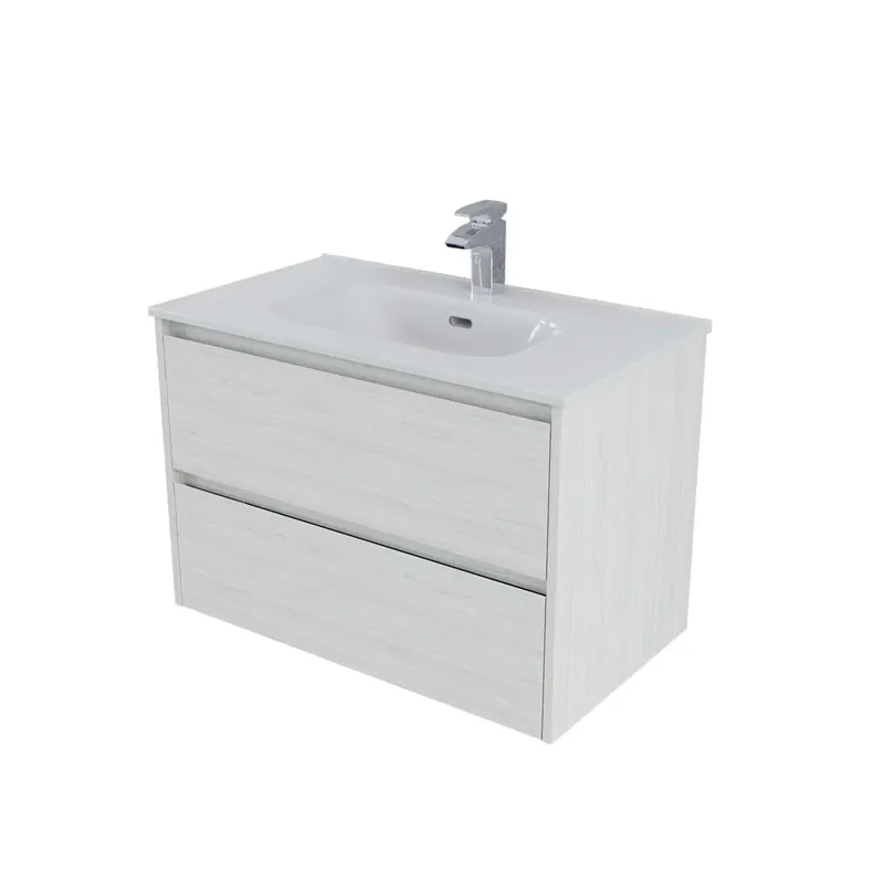 Beperkte Voorraad Mobile bagno base lavabo sospesa Ness 81 2/C creme 81x46 cm