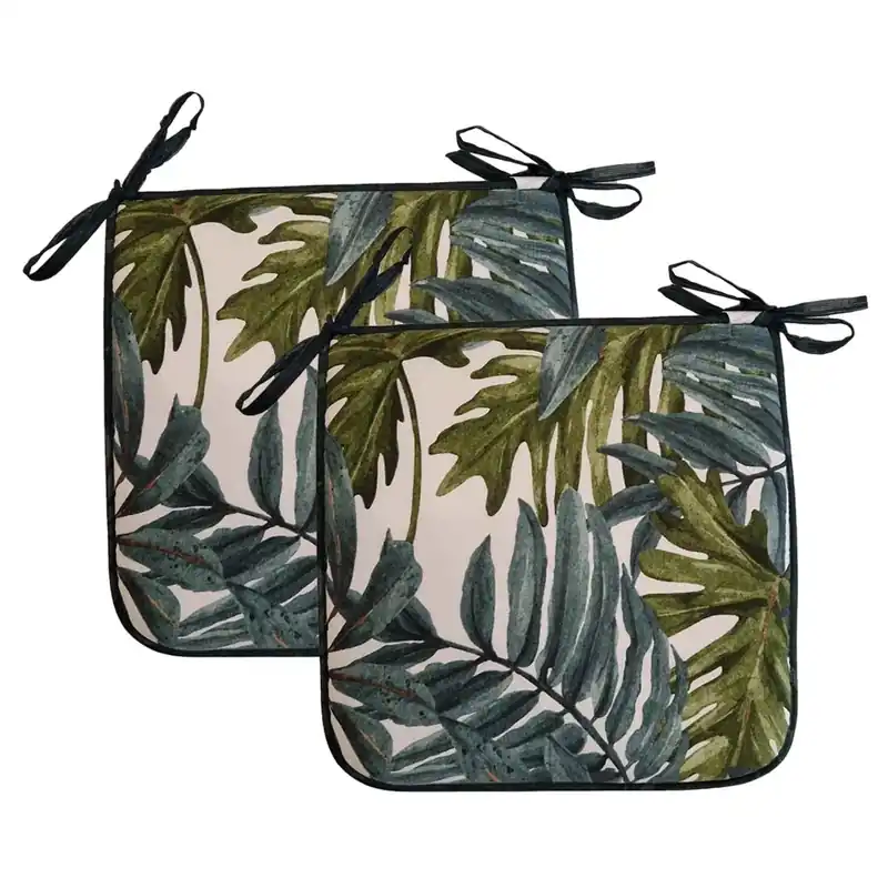 Cuscini per sedia Foglia verde 2 pz 40x40 cm Koop Vandaag