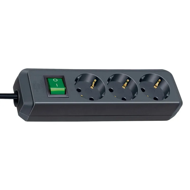 Presa multipla Brennenstuhl Eco-Line con interruttore tripla 3 m nera Finale Uitverkoop