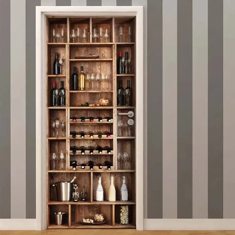 Decorazione Autoadesiva per porta Wine 210x83 cm Exclusieve Aanbieding