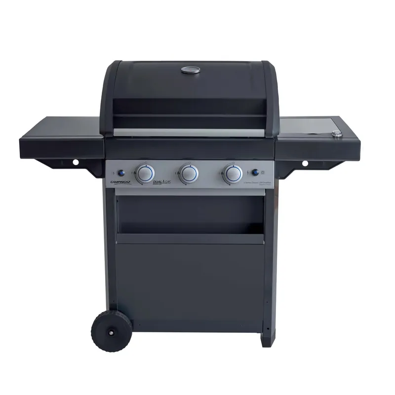 Barbecue a gas Campingaz Dualgas 3 bruciatori con fornello laterale grigio Tijdelijk Beschikbaar