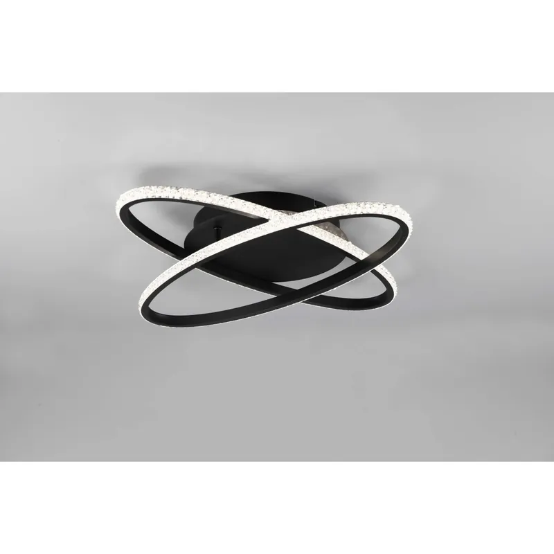 Plafoniera LED Lane dimmerabile 3500 lm Bianco Neutro nera Ø 58 cm Voordeelprijs