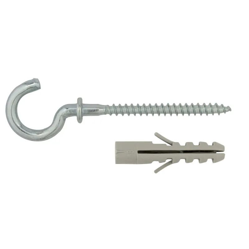 Occhiolo aperto con tassello in acciaio zincato 4,4x84 mm 4 pz Weekendaanbieding