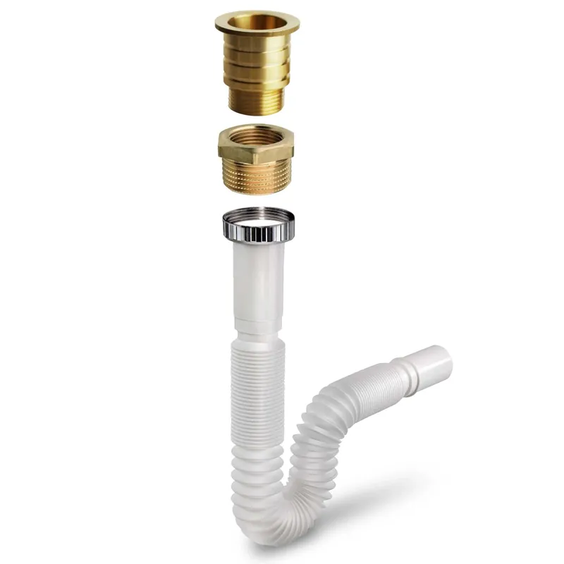 Uitverkoop Kit sifone flessibile 1" e piletta in ottone