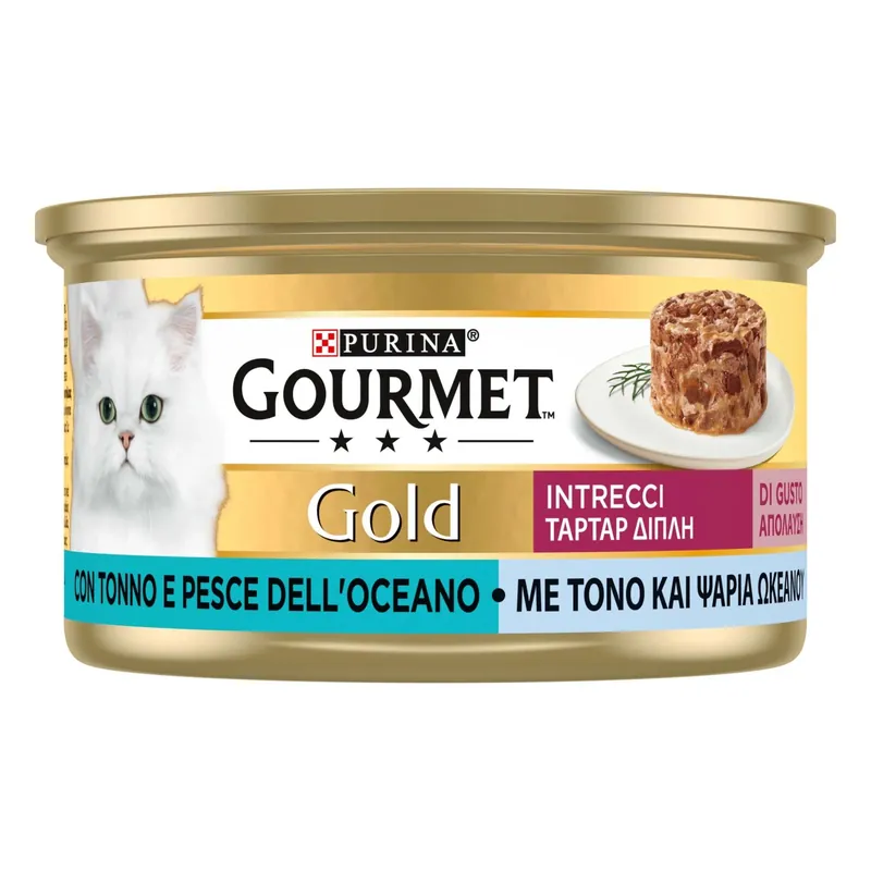 Cibo umido per gatti Purina Gourmet Intrecci con tonno e pesce dell‘oceano 85 g Hoge Kwaliteit