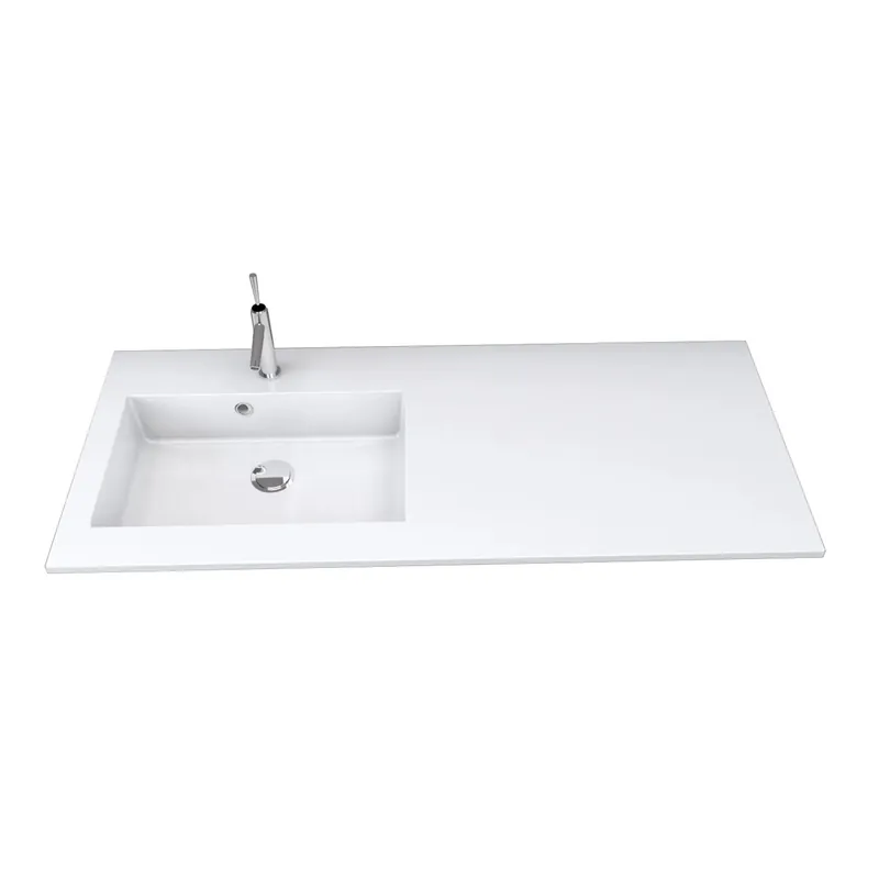 Koopje Lavabo da incasso 120x50 cm mineralmarmo bianco