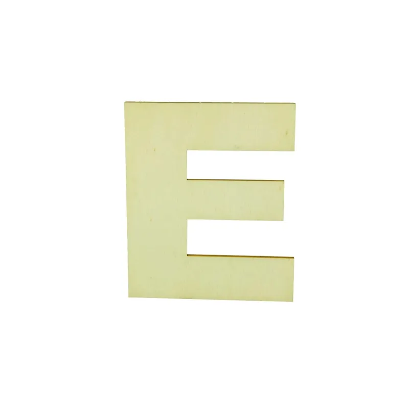 Veilige Betaling Lettera E decorativa in legno 12 cm
