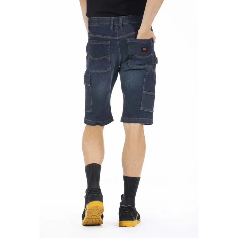 Bermuda stile carpenter in denim Sun Stone Stretch tg 50 Gereduceerde Prijs