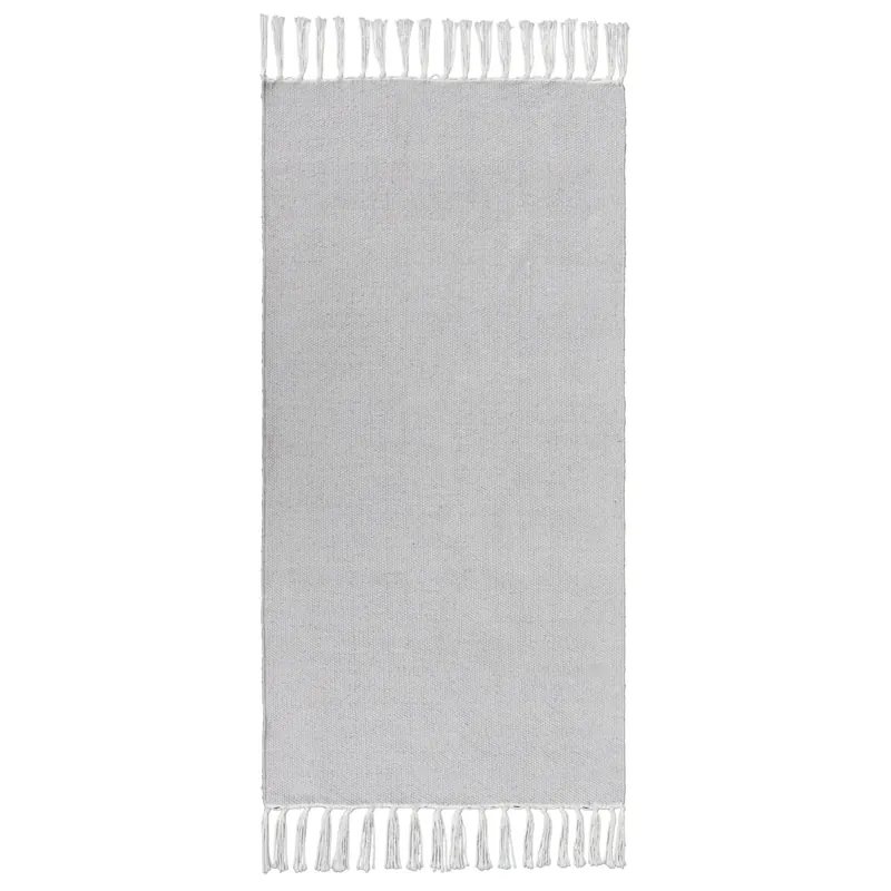Bestel Nu Tappeto in poliestere con frange 60x120 cm grigio