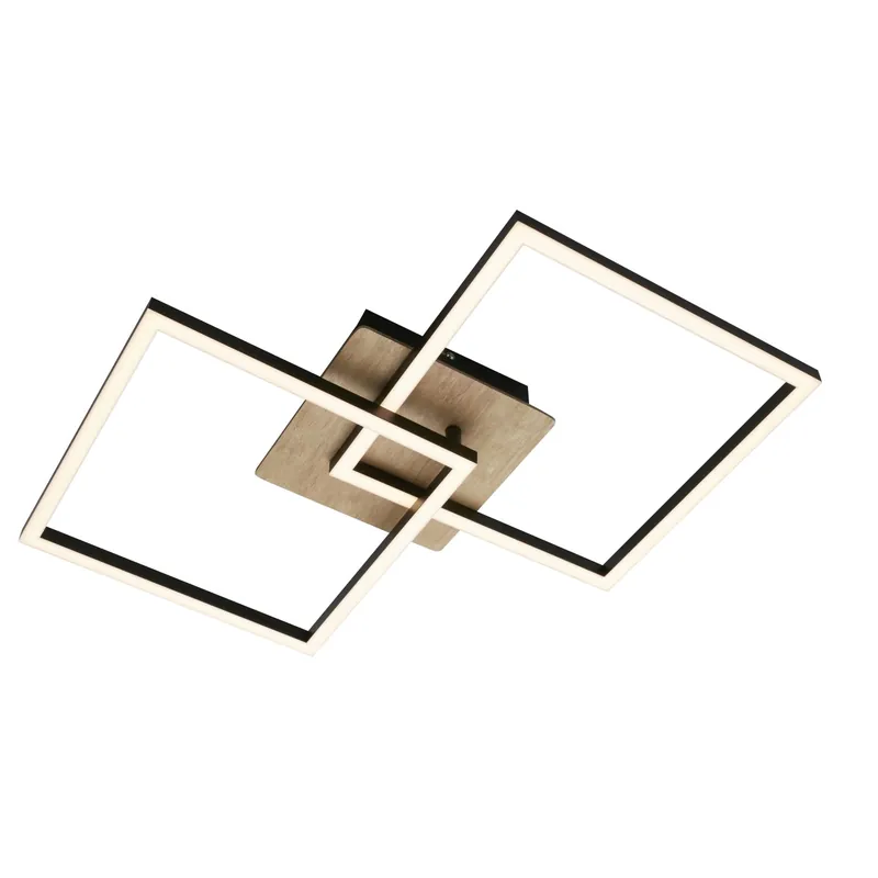 Applique/Plafoniera LED Frame 1100 lm bianco caldo 62x37 cm nero Gratis Retour