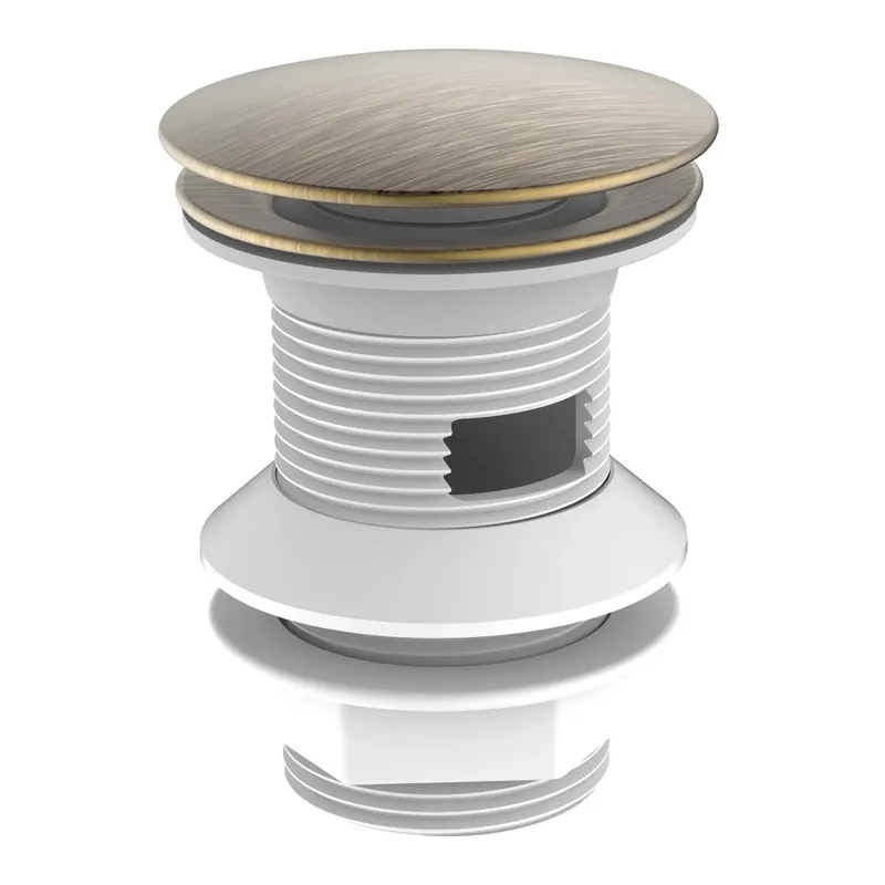 Piletta click-clack con troppo pieno tappo oro opaco Voordeelprijs