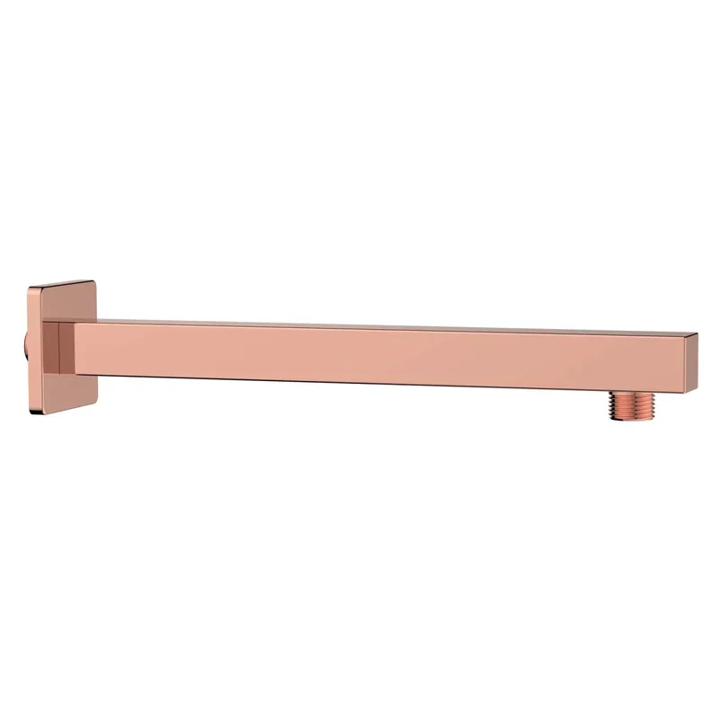 Gratis Retour Braccio doccia quadrato in acciaio 25x25 mm L 30 cm rame