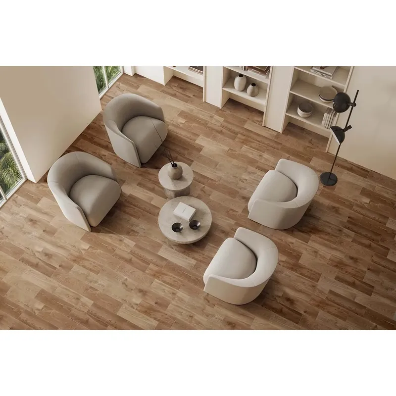Nu Kopen Piastrella in gres porcellanato Ea-Ecowood noce 20,8x20,8 cm 1,30 m²