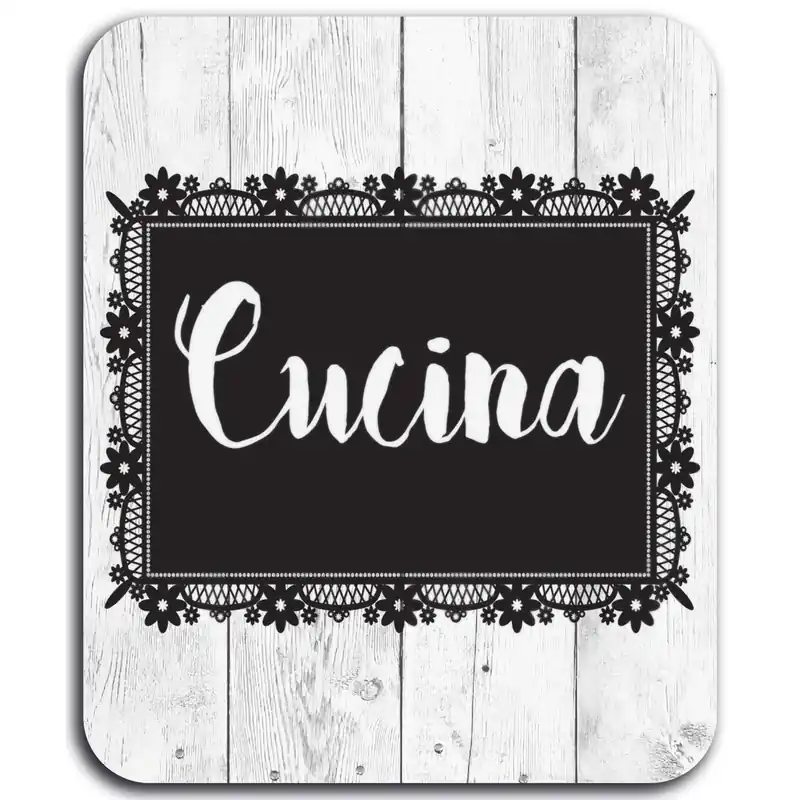 Voordeelprijs Targhetta in forex Cucina old style 11x9 cm bianco e nero