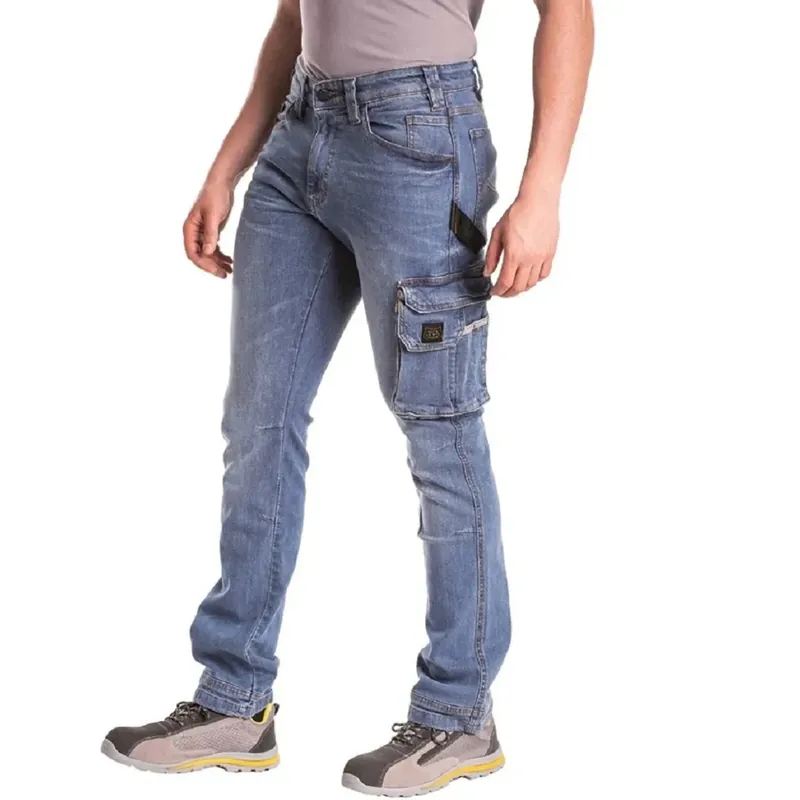 Jeans da lavoro RICA LEWIS Job1 tasconato Denim blu chiaro tg. 58 Populair