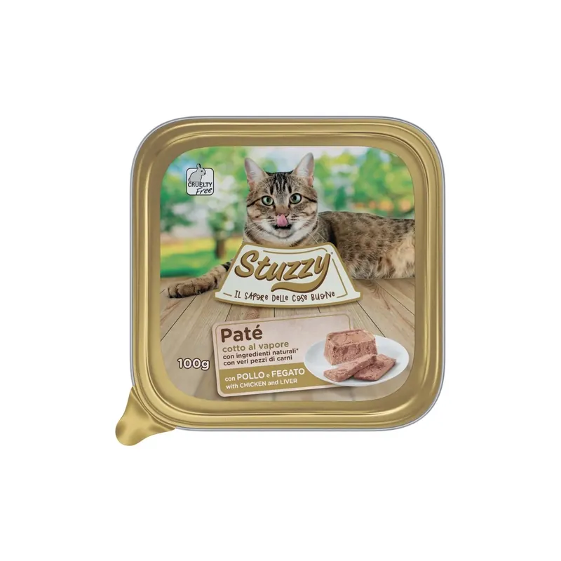 Cibo umido per gatti paté con pollo e fegato 100 g Korting