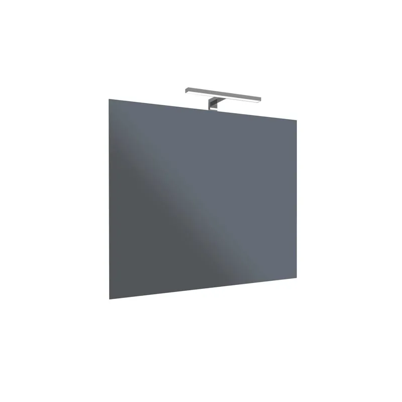 Betaalbaar Specchio bagno con lampada Oregon a parete 80x68 cm