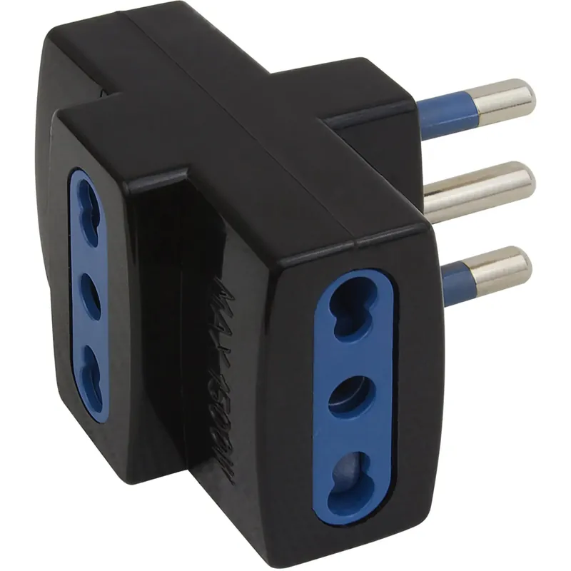 Gereduceerde Prijs Adattatore multiplo Blueline spina 16 A e 3 prese bivalenti nero
