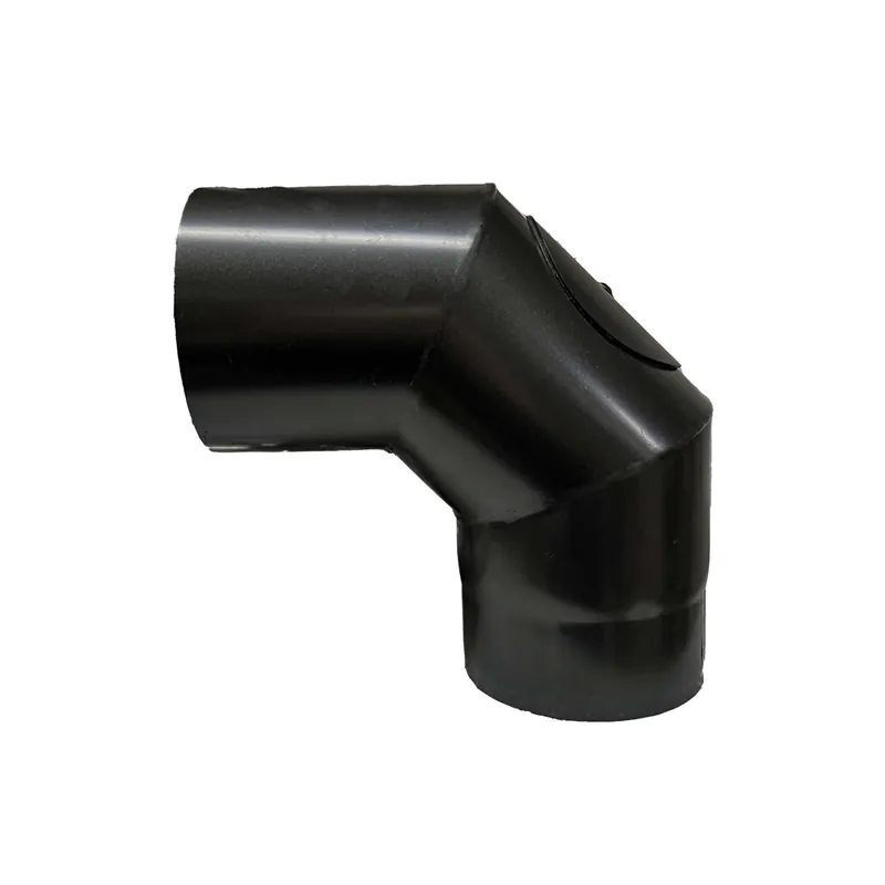 Elemento angolare con ispezione a 90° serie Arredo-Legna Ø 120 mm Populair