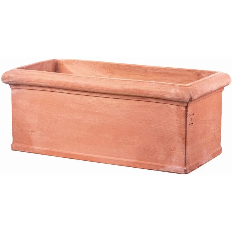 Fioriera da esterno in terracotta liscia terracotta 30x60x30 cm Direct Beschikbaar