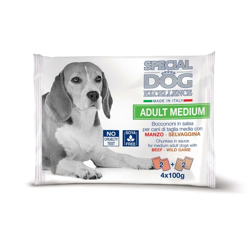 Laatste Versie Cibo umido per cani Special Monge Dog Excellence manzo e selvaggina 4x100 g