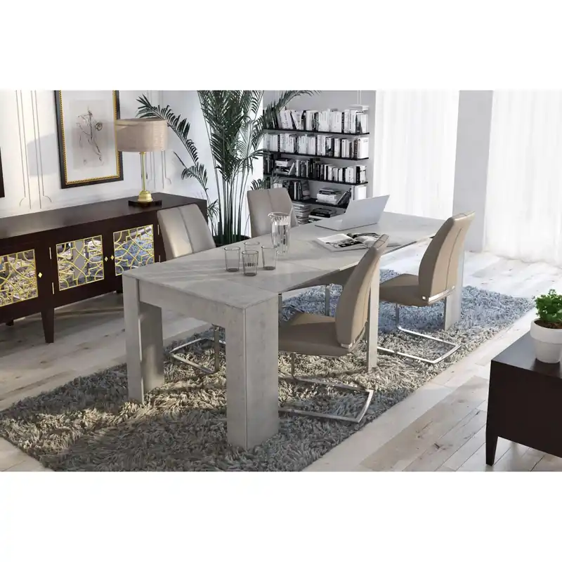 Consolle allungabile Luka cemento 90x52x77 cm Populair