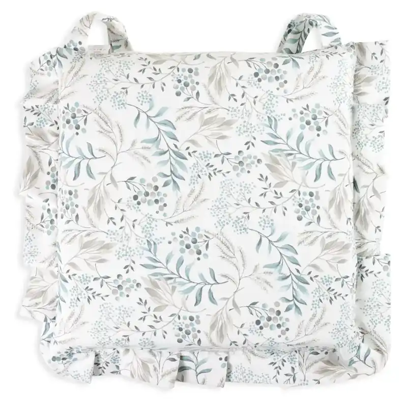 Exclusieve Aanbieding Coprisedia elegante con volant Nature azzurro 40x40cm