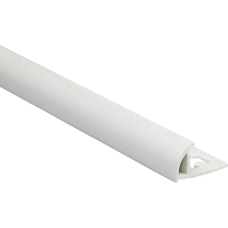 Nu Kopen Profilo per piastrelle a quarto di cerchio PVC bianco opaco 8 mm x 2,5 m