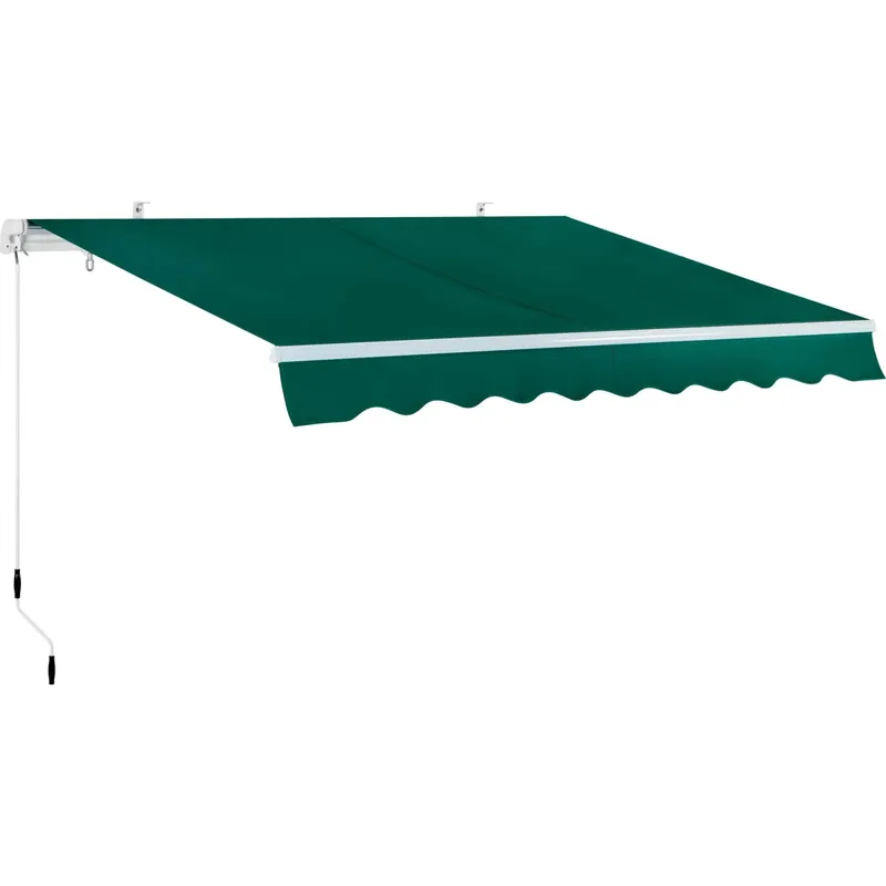 Tenda da sole retrattile con braccio regolabile 295x200 cm verde scuro Beperkt Aanbod