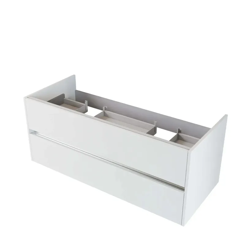 Base porta lavabo sospesa 2 cassetti 120x50x49 cm bianco opaco Korting