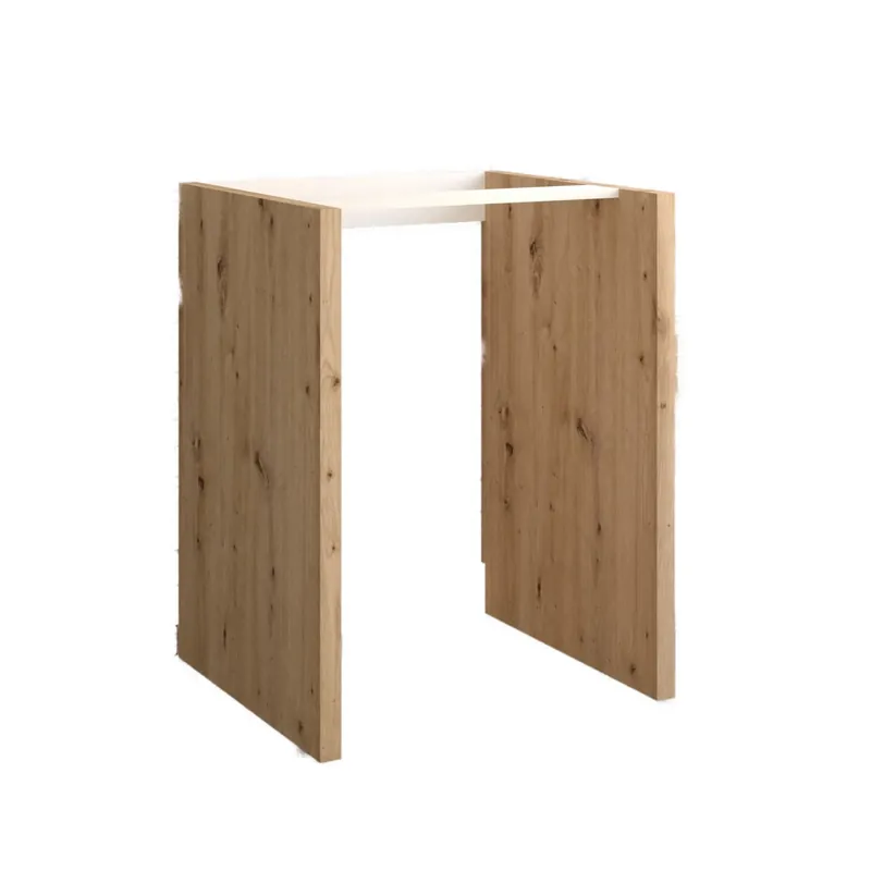 Lage Kosten Mobile bagno a terra con base portalavatrice 70x88 cm rovere nodato