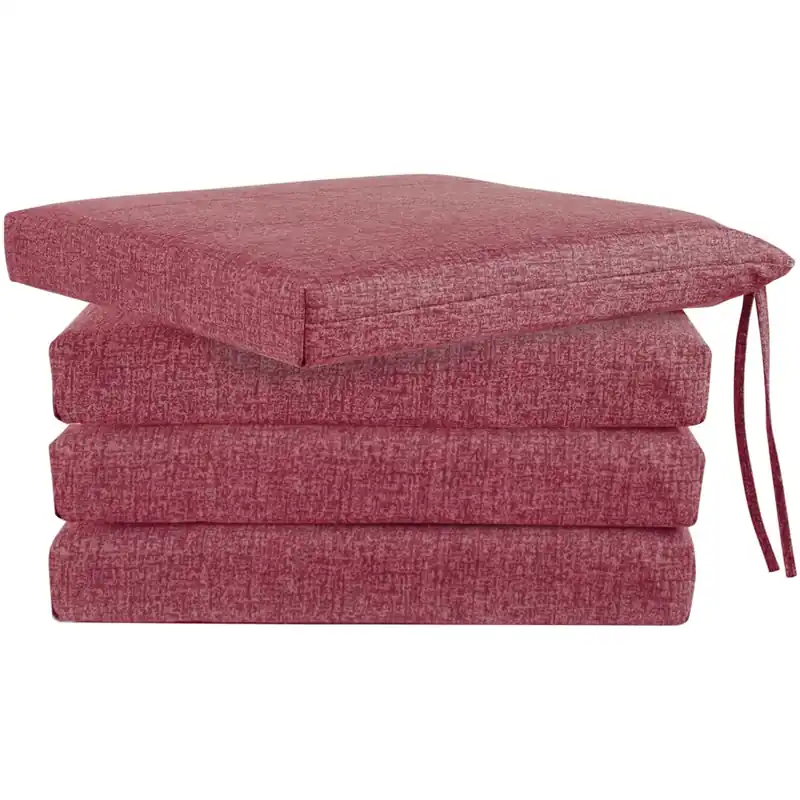 Set 4 coprisedia tinta unita rosso Meest Verkocht