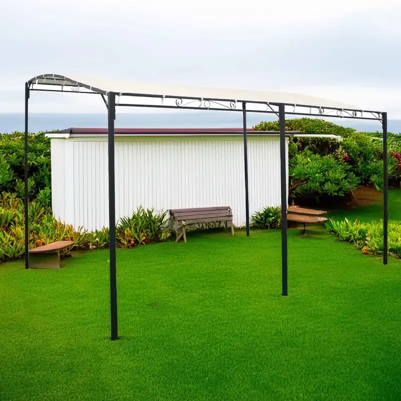 Pergola a 5 pali in acciaio e poliestere 400x300 cm Rechtstreeks Van De Fabrikant