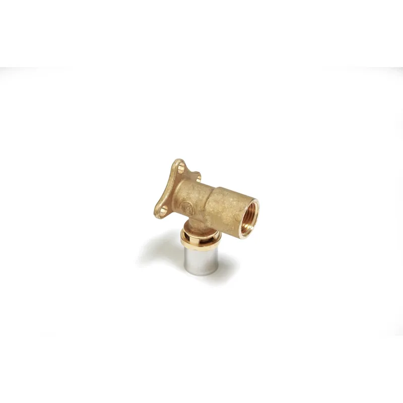 RM139 Racc. gomito filettato femmina con staffa pressare 1/2"-16x2mm Seizoensaanbieding