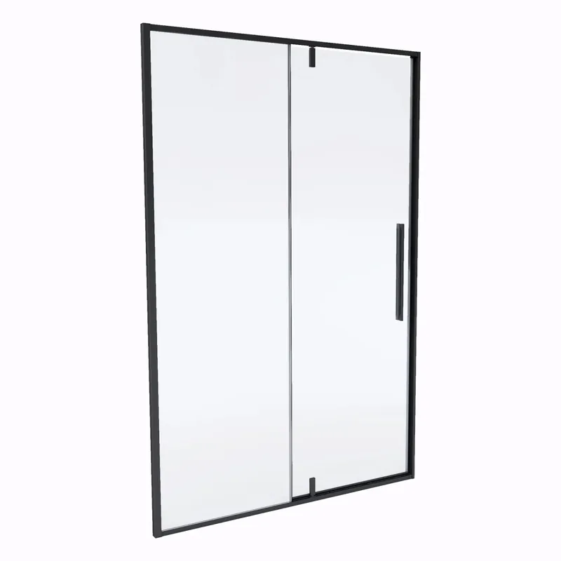 Gecertificeerd Box doccia con porta battente Slim 138-140x200 cm nero