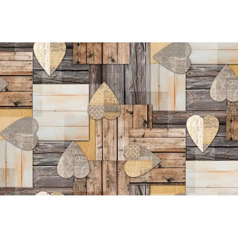 Actieprijs Tappeto Floor legno beige 50 x 180 cm