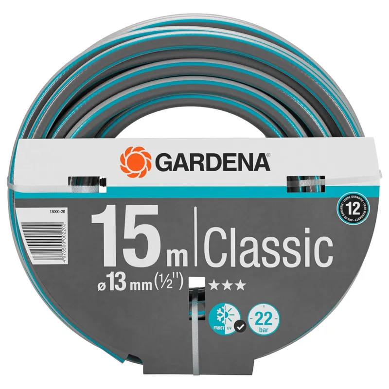 Gecertificeerd Tubo irrigazione flessibile Gardena Classic 15 m x Ø 13 mm 1/2"