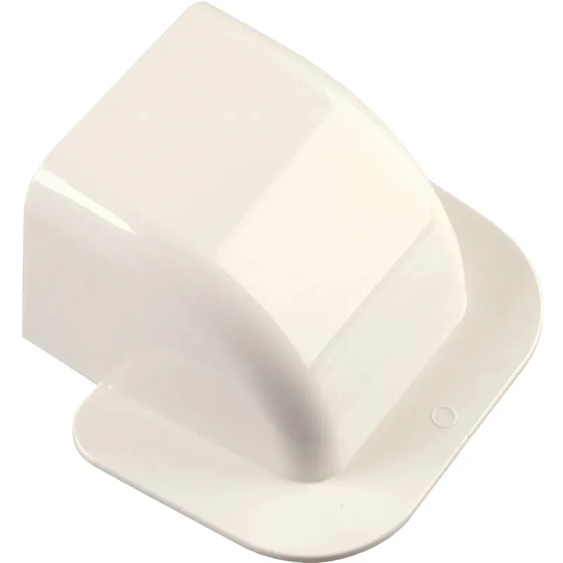 Raccordo curvo passaggio a muro per canale 80 mm x 60 mm avorio 1 pz Gratis Retour