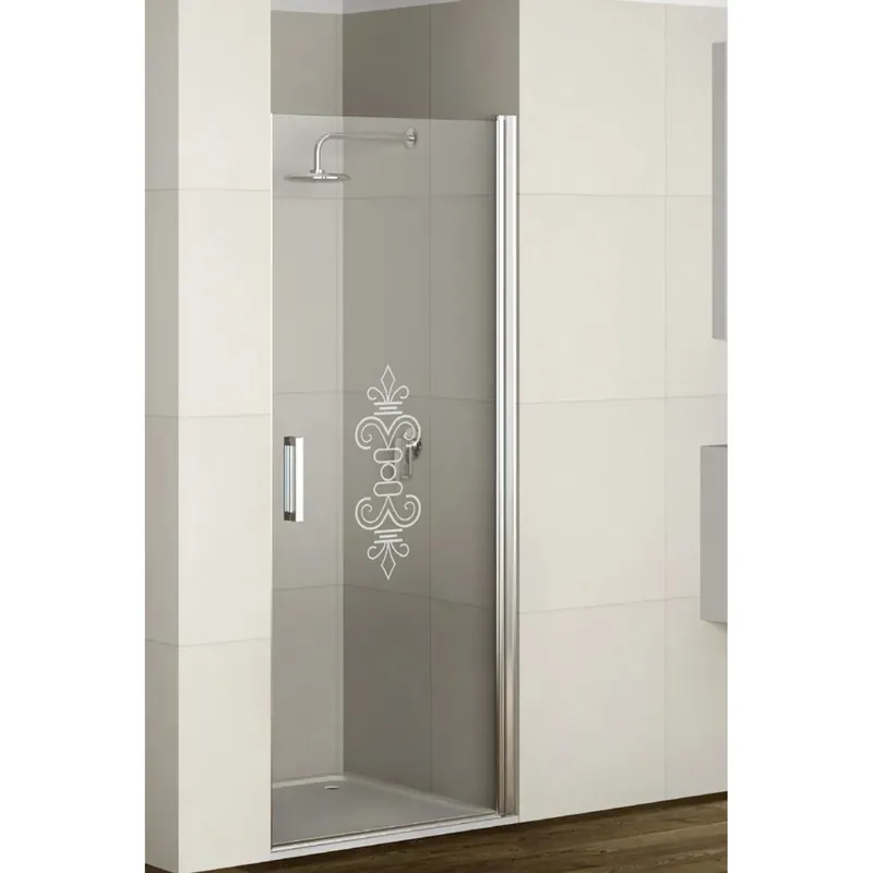 Porta battente sx doccia Real 87,5/89 cm bianco decoro 3 Veilige Betaling