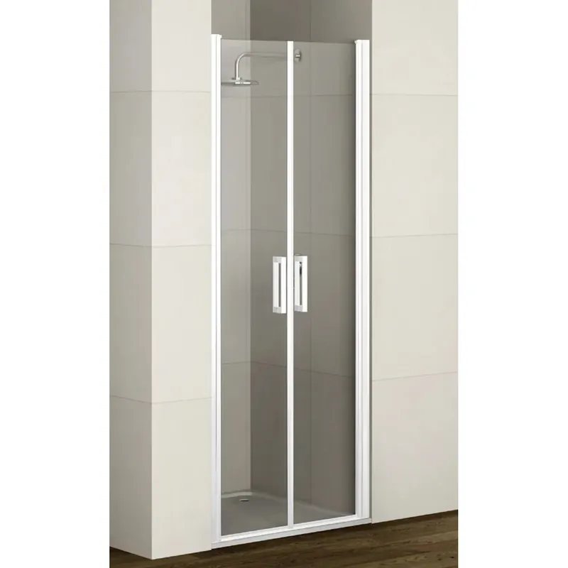 Porta saloon doccia Real 88/91 cm bianco decoro 3 Beperkte Voorraad