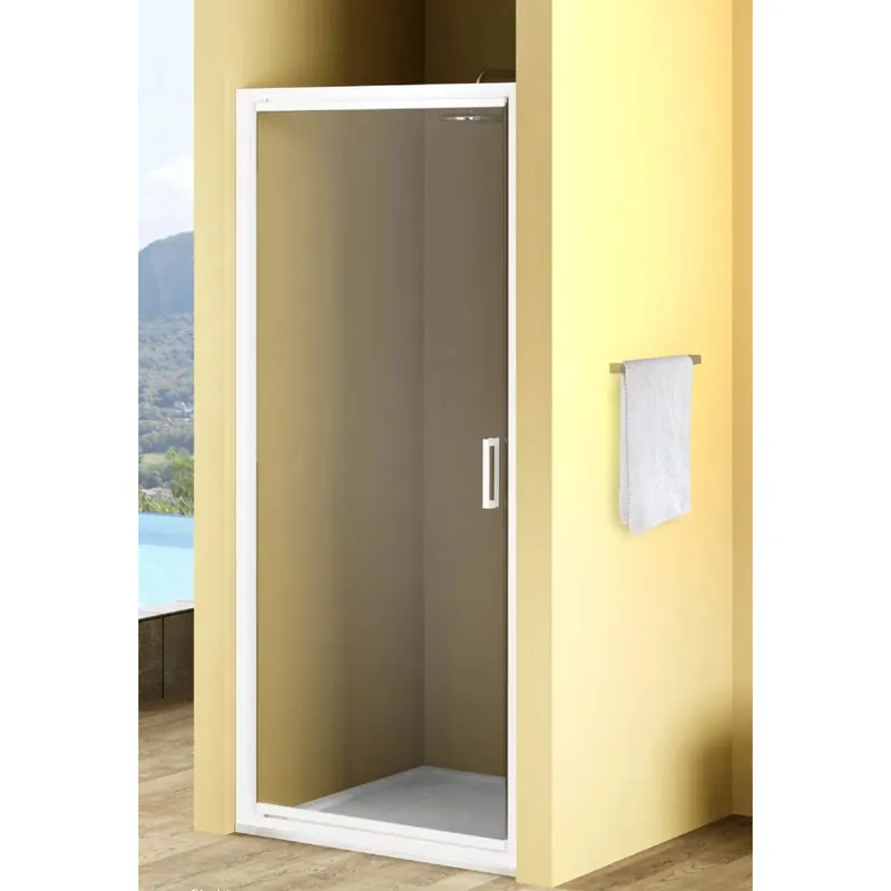 Hete Deal Porta battente doccia 1 anta Bild L72/78xH190 cm nero decoro 1