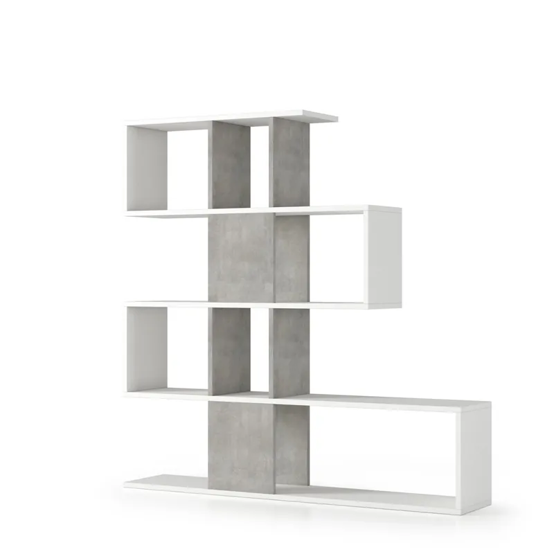 Merkproduct Libreria 5 ripiani 145x29 h 145 cm finitura bianco cemento