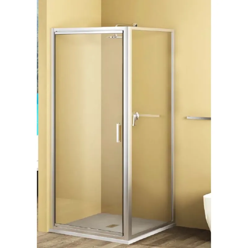 Bestseller Lato fisso doccia Bild L87/93xH190 cm nero opaco