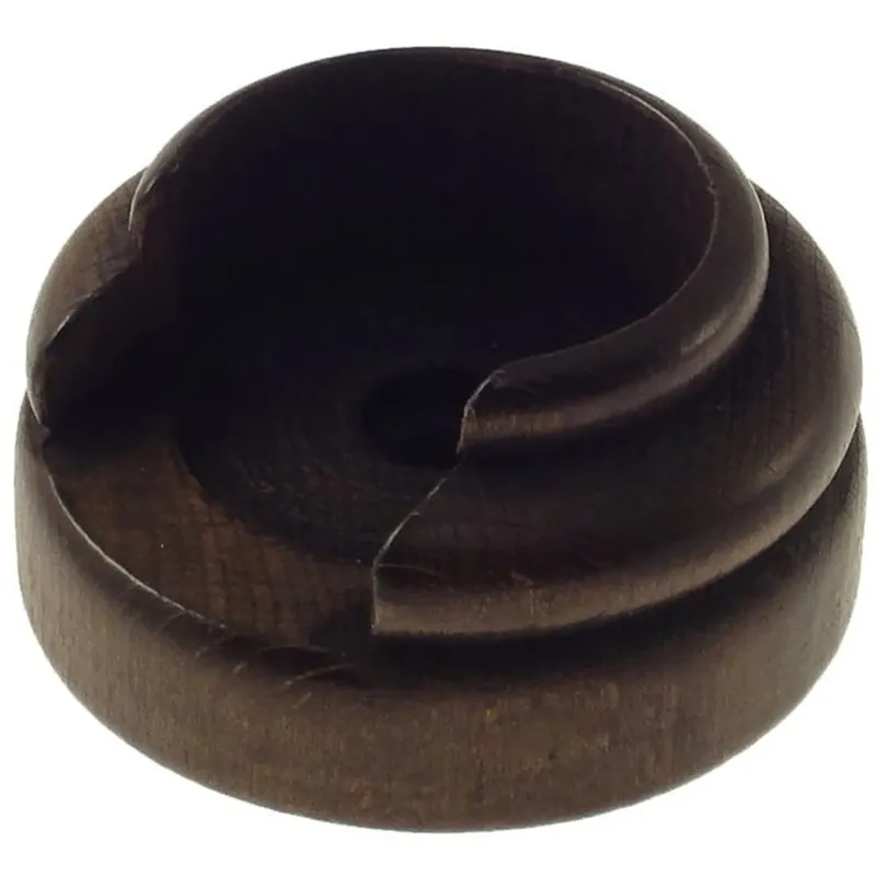 Betrouwbaar Supporto bastone tenda Rosetta Ø 3,5 x L 6 cm noce 2 pz