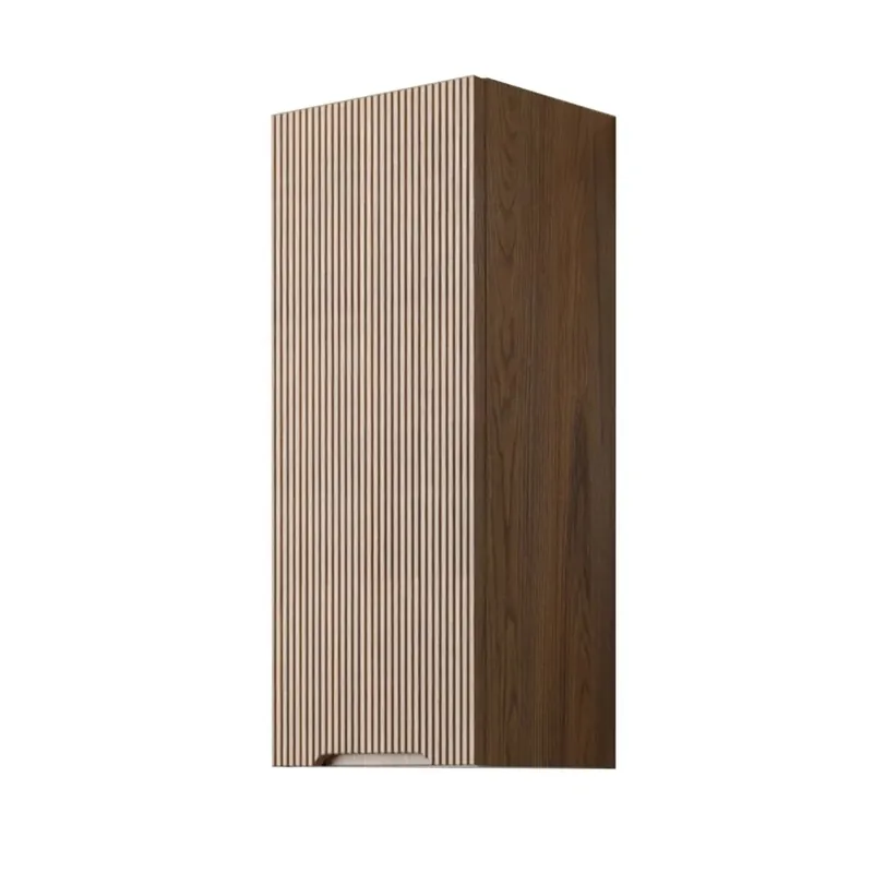 Weekendaanbieding Pensile bagno con 1 anta Zeus 81x34 cm apertura sinistra effetto legno Brown