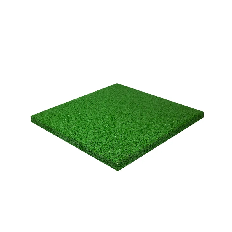 Piastrella da esterno in gomma riciclata anti-trauma verde 40x40x2,5 cm Tijdelijk Beschikbaar