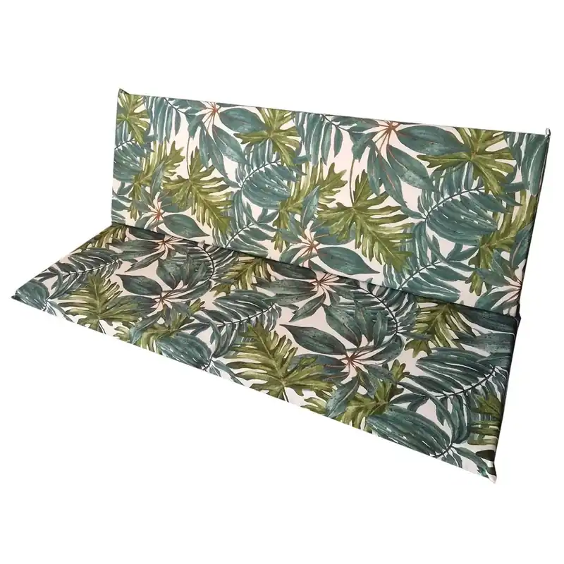 Finale Uitverkoop Cuscino per dondolo 3 posti Foglia verde 12x50x150 cm