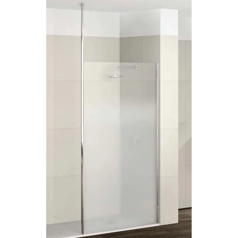 Finale Uitverkoop Doccia Walk in Kalt 130 cm supporto a soffitto argento/lastra sfumata