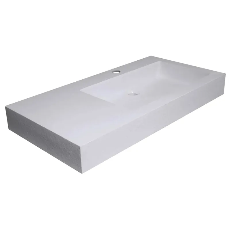Lavabo effetto pietra Oslo 90 cm versione destra Express Levering