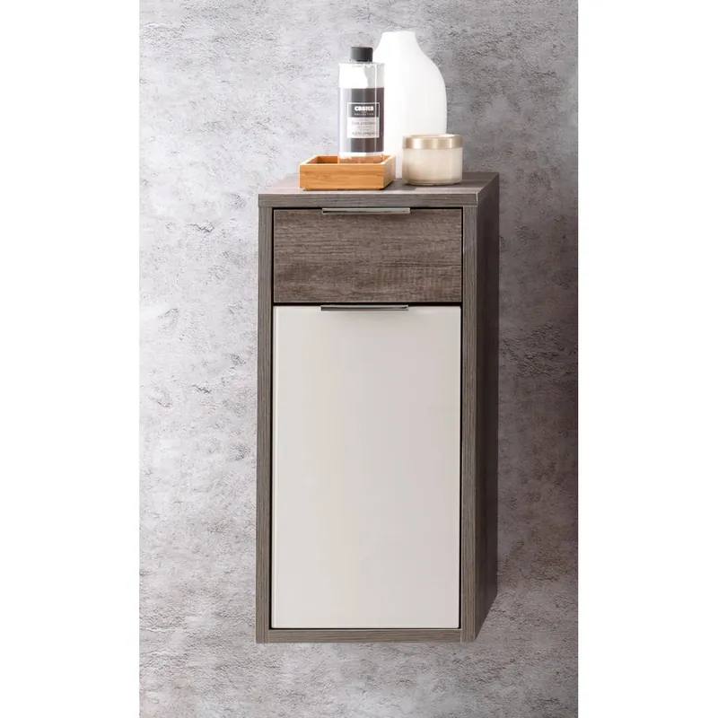 Mobile bagno base laterale sospesa 30x61,8x34 cm rovere scuro Gecertificeerd